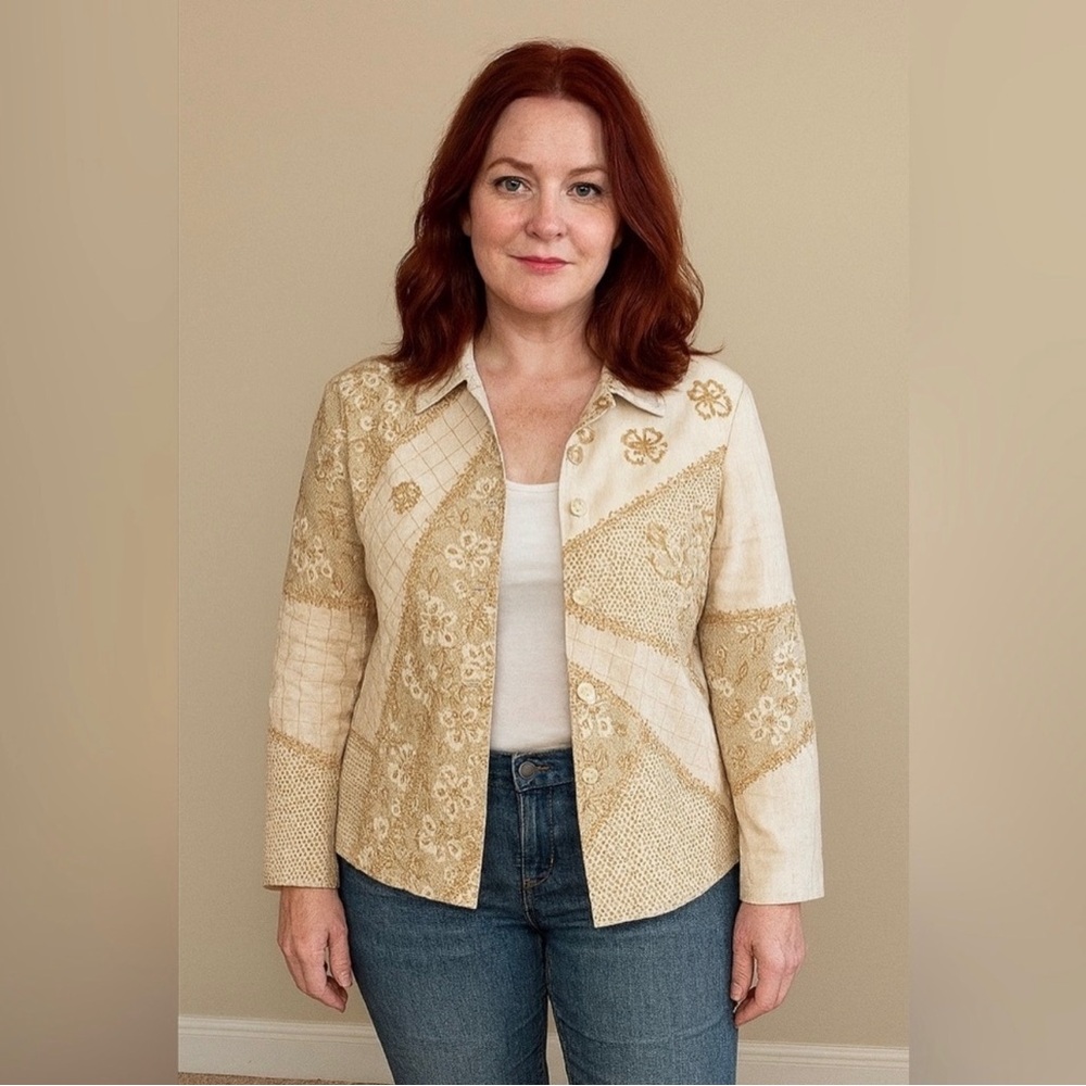 Chic Patchwork Women's Blazer - image 1